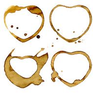 Heart shaped coffee cup stains N2