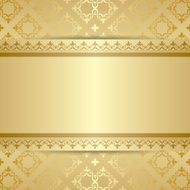 gold pattern with ornament and gradient - vector N2