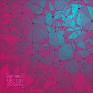 Technological background with a pattern of debris triangles and dots