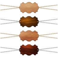 Set of wooden sign N2