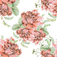 Seamless pattern with beautiful spring flowers and plants N26
