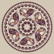 Mandala made of Seashells N5