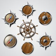 Set of nautical design elements N5