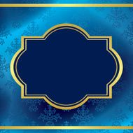 vector dark blue background with gold frame and pattern
