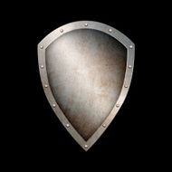 Rusty old antique shield