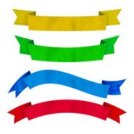 Set of colorful watercolor ribbons Banners for text