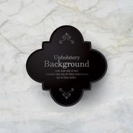 Black vintage frame on white marble background N2