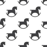 horse toy vector seamless pattern