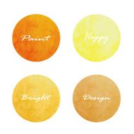 Set of circle banners Vector illustration brown orange yellow