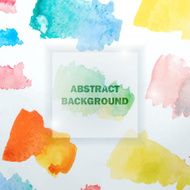 Abstract Watercolor Background with Colorful Splashes