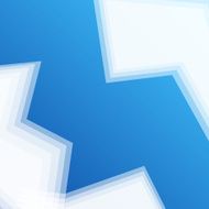 abstract white geometry pattern with blue background