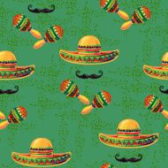 Mexican seamless music pattern