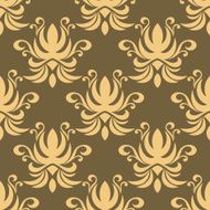 Seamless yellow curly flowers pattern N2