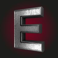 e metal letter