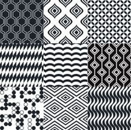 seamless monochromatic geometric pattern N4