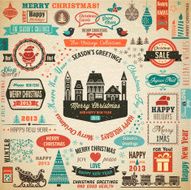 Collection of Christmas Design Elements Vector Illustration