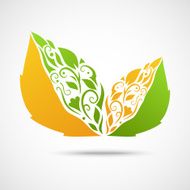Green leaf icons
