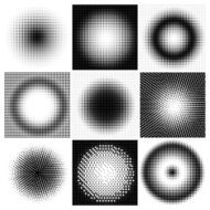 Halftone dots circles