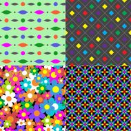 Seamless patterns Set 8 Abstract colorful