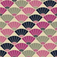 Abstract fan pattern Based on Traditional Japanese Embroidery N2