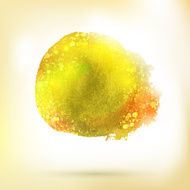 Abstract curve form sunny colors watercolor splash