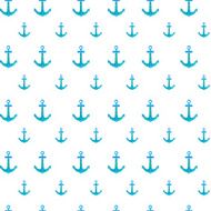 Simple seamless pattern of anchors with watercolor texture Vector