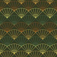 Endless fan pattern Based on Traditional Japanese Embroidery Abstract