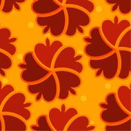 Abstract seamless texture with red flower N2