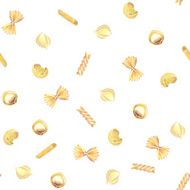 Hand-drawn italian pasta seamless pattern N2