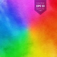 Rainbow vector background with watercolor texture