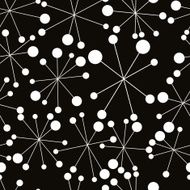 Abstract seamless pattern black and white vector background N2