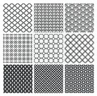 Geometric Monochrome Seamless Background Patterns N7