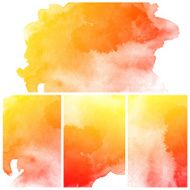 Set of Colorful water color painting background N237