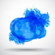 Blue colored watercolor blot (place for your text)