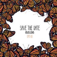 Watercolor monarch butterflies N3