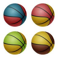 Set of vector basketballs