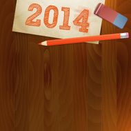 vintage paper pf 2014 new year
