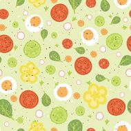 Fresh salad seamless pattern background