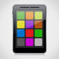 Tablet PC with paper vintage textures