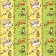 Pills Capsules and Syringes Seamless Pattern
