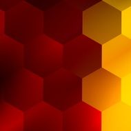 Soft Red Yellow Hexagons Modern Abstract Background Elegant Art Illustration N2