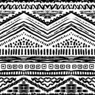 Hand drawn painted seamless pattern Vector illustration N91