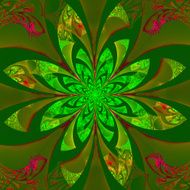 Fabulous symmetrical flower pattern Computer generated graphics N6