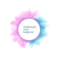 Watercolor circle hand paint on white background N2