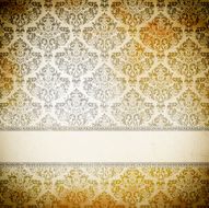 Old paper with vintage floral ornament