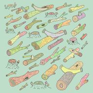 Logs Wood Vector N2