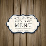 elegant wooden style restaurant menu design