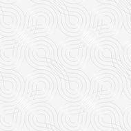 3D white rounded shapes with offset perforated on