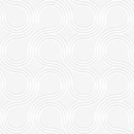 3D white rounded shapes with offset perforated