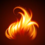 Fire realistic background Vector illustration N4